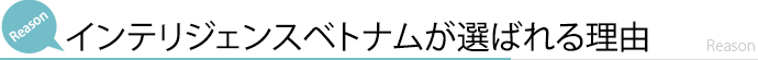 インテリジェンスベトナムが選ばれる理由